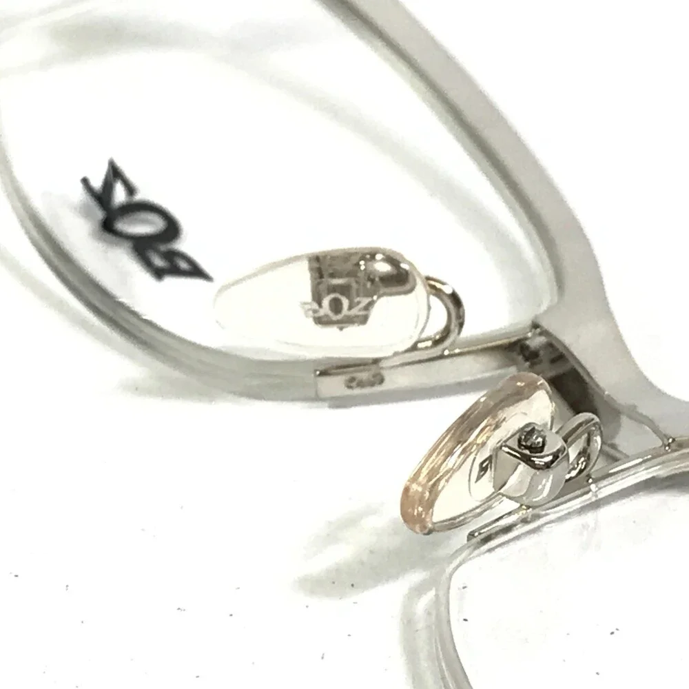 BOZ Eyeglasses Frames VIOLET 1010 Silver Spiral Pattern Half Rim 53-17-140
